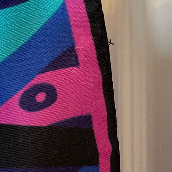Pierre Cardin Paris Colorful Abstract Print Scarf - Picture 7 of 7